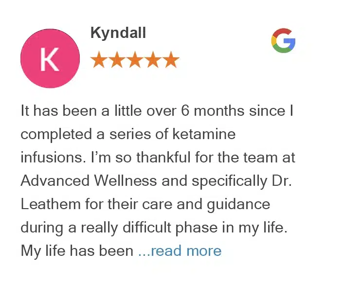 About Us 20 Patient review about wellness and pain care - Phoenix Scottsdale Ketamine Therapy Clinic